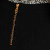 Balmain Jet Black Buttoned Miniskirt