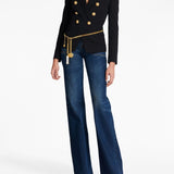 Balmain Black Double-Breasted Wool Blazer