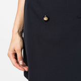 Alexander McQueen wool-cotton blend mini wrap skirt