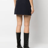 Alexander McQueen wool-cotton blend mini wrap skirt