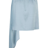 Jonathan Simkhai Blue Asymmetric Draped Skirt