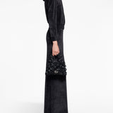 Balenciaga Crystal embellished velvet zip-up hoodie
