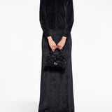 Balenciaga Crystal embellished velvet zip-up hoodie