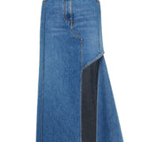 Alexander McQueen denim midi skirt