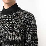 Missoni Black Zigzag Pattern Ribbed Sweater