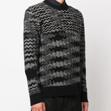 Missoni Black Zigzag Pattern Ribbed Sweater