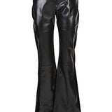 Tom Ford Black Calfskin Flared Trousers