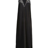 Balenciaga Lace trim long length sleeveless v-neckline dress