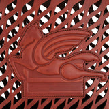 Etro Light Brown Embossed Logo Bag