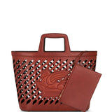 Etro Light Brown Embossed Logo Bag