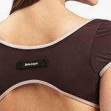 Palm Angels Brown Wrap Bikini Top