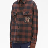 Palm Angels Brown Monogrammed Print Shirt
