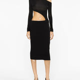 Tom Ford Black Ribbed Pencil Skirt