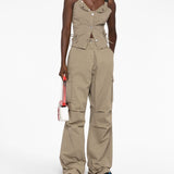Coperni Khaki Wide Leg Trousers