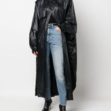 Saint Laurent Black Oversized Trench Coat