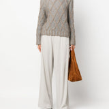 Fabiana Filippi White Pleated Trousers