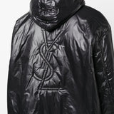 Saint Laurent Cassandre logo-embossed hooded raincoat