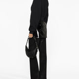 Off White Printed Crop Sweatshirt