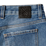 Off-White Blue Mid Rise Flared Jeans