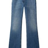 Off-White Blue Mid Rise Flared Jeans