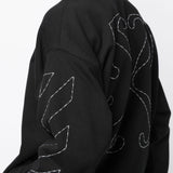Off White Black Logo Print Sweater