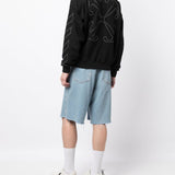 Off White Black Logo Print Sweater