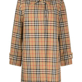 Burberry Brown Plaid Concealed Front Jacket