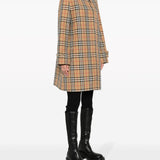 Burberry Brown Plaid Concealed Front Jacket