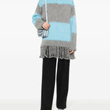 Etro Light Blue Fringed Minidress