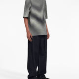 Jil Sander Grey Stripe Round Neck T-Shirt