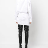 Off White White Asymmetric Shirt Dress