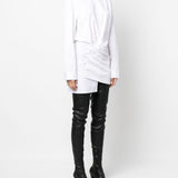 Off White White Asymmetric Shirt Dress
