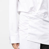 Off White White Asymmetric Shirt Dress