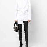 Off White White Asymmetric Shirt Dress