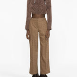 Marine Serre Brown Moon Diamant Trousers