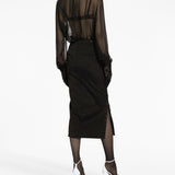 Dolce And Gabbana Black Silk Shirt