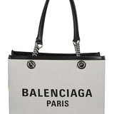 Balenciaga logo print canvas tote bag