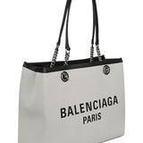 Balenciaga logo print canvas tote bag
