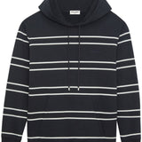 Saint Laurent Jet Black Striped Hoodie