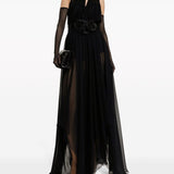 Dolce and Gabbana Black Applique Dress