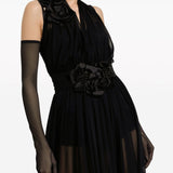 Dolce and Gabbana Black Applique Dress