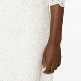 Ermanno Scervino Chalk White Guipure Dress