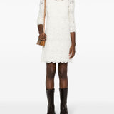 Ermanno Scervino Chalk White Guipure Dress