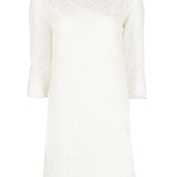 Ermanno Scervino Chalk White Guipure Dress