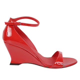 Ferragamo leather wedge sandals with open toe