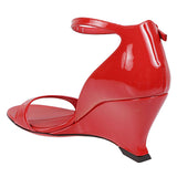 Ferragamo leather wedge sandals with open toe