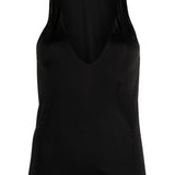 Saint Laurent plunging satin tank top