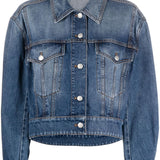 Alexander McQueen Cropped denim jacket