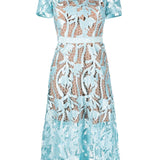 Self-Portrait Flared midi dress