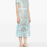 Self-Portrait Flared midi dress